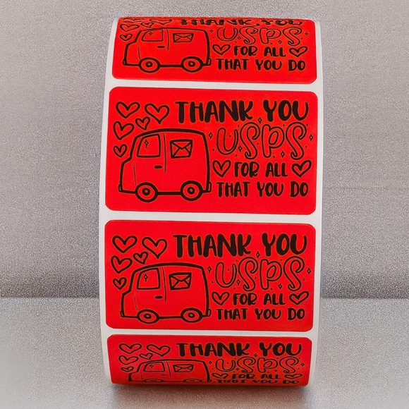 Thank You USPS Stickers – Mail Carrier Appreciation Labels for Packages 2" - Picture 3 of 11